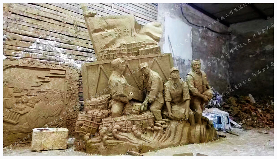 红军博物馆雕塑-突击队